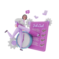 illustration de gestion du temps de rendu 3d png