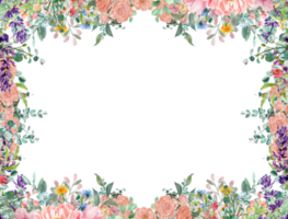 Floral decorative frame png