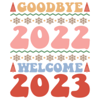 au revoir 2022 bienvenue 2023 png