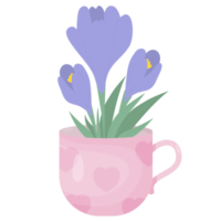 bouquet de printemps avec crocus png