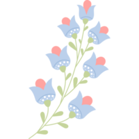 flor de campanilla azul decorativa png