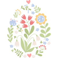 ovo de páscoa de flores png