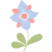 decorative flower with leaves png