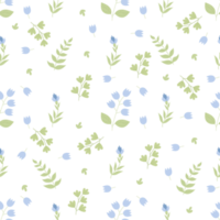 Floral seamless pattern. Blue  flowers png