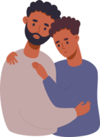 feliz casal gay étnico png