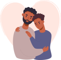 Happy black LGBT. gay couple png