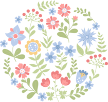 Round flower ball of flowers png