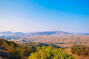 View from Crimea, beautiful mountains and rocks photo