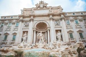Beautiful Fountain de Trevi in Rome, Italy - the most popular area in Rome photo