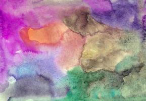 Pink green purple hand-drawn watercolor background photo