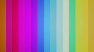 tv pause screensaver, colorful stripes motion graphic. High quality 4k footage video