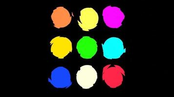 colored circles on a dark background abstract motion background for music video