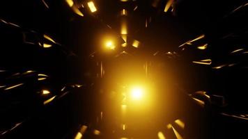 Abstract VJ Loop farbige Lichtblitze in einem dunklen Tunnel video