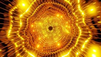 luxury golden shine lighting tunnel vj loop background video