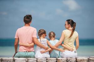 Young family on vacation have a lot of fun photo