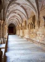 Interior of Poblet cloister, Spain photo