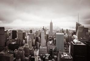 Aerial view over Manhattan photo