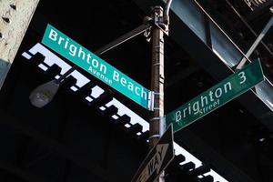 Street signs for Brighton Beach avenue photo