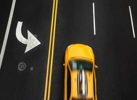 Road markings on asphalt on the street of Manhattan photo