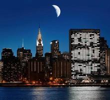 Moon over Manhattan photo