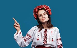 young girl in the Ukrainian national suit photo