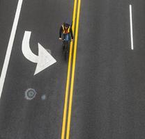 Road markings on asphalt on the street of Manhattan photo