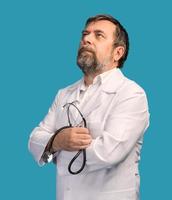 doctor in a white coat photo