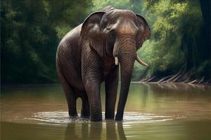 día del elefante tailandés 13 de marzo arte generado por ai foto