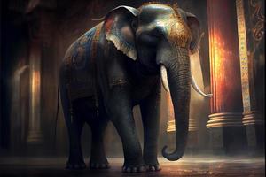 día del elefante tailandés 13 de marzo arte generado por ai foto