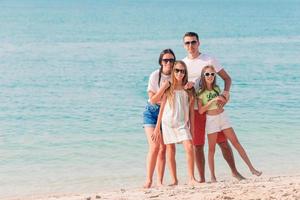 Young family on vacation have a lot of fun photo