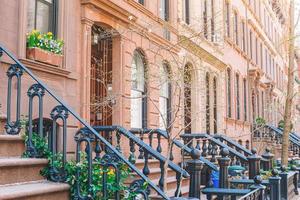 Empty streets in West Village at New York Manhattan, USA photo