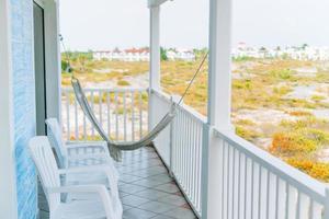 Beautiful balcony in a small boutique hotel photo