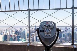 hermosa vista desde la azotea del Empire State Building, Nueva York foto