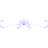 borda floral azul png