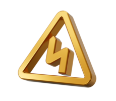 símbolo de botón de icono de enlace de doble curva aislado en ilustración 3d aislada