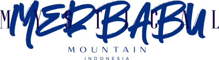 letras de montanha merbabu indonésia para cartão, ótimo design para qualquer finalidade. cartaz de tipografia png