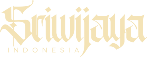 sriwijaya merveilleux lettrage indonésien pour carte de voeux, superbe design à toutes fins. affiche de typographie. png