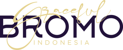 Bromo Graceful Wonderfull Indonesia Lettering for greeting card, great design for any purposes. Typography poster templates png