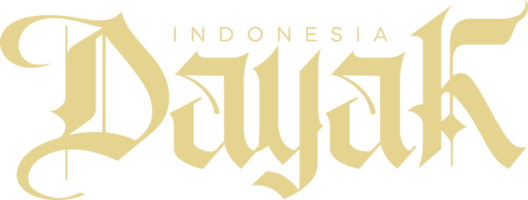 Dayak letras indonésias maravilhosas para cartão de felicitações, ótimo design para qualquer finalidade. cartaz de tipografia png