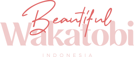 Wakatobi Wonderful Indonesia Lettering for greeting card, great design for any purposes. Typography poster png