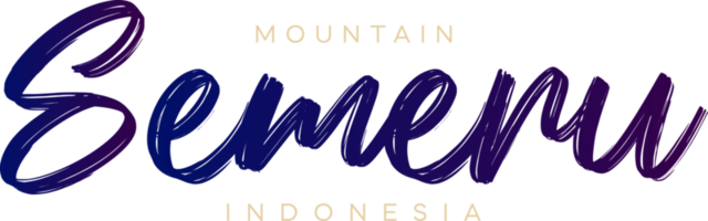 montaña semeru indonesia letras para tarjetas de felicitación, gran diseño para cualquier propósito. cartel de tipografía 2 png