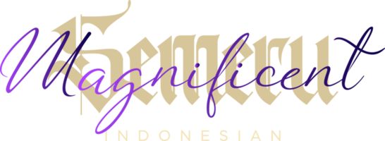 montagna Semeru Indonesia lettering per saluto carta, grande design per qualunque scopi. tipografia manifesto png