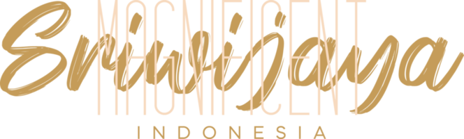 sriwijaya meraviglioso Indonesia lettering per saluto carta, grande design per qualunque scopi. tipografia manifesto modelli png