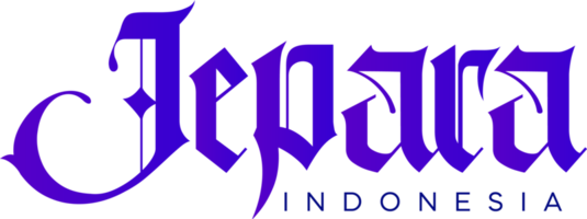 jepara lindas letras indonésias maravilhosas para cartão de felicitações, ótimo design para qualquer finalidade. cartaz de tipografia png