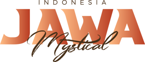 Jawa Wonderful Indonesia Lettering for greeting card, great design for any purposes. Typography poster 2 png