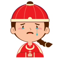 chinese boy crying face cartoon cute png