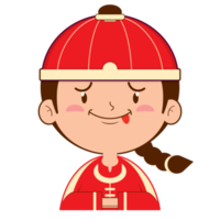 chinese boy playful face cartoon cute png