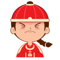 chinese boy hurt face cartoon cute png