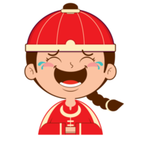 chinese boy laughing face cartoon cute png