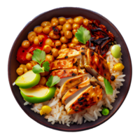 delicious Grilled chicken rice spicy. png